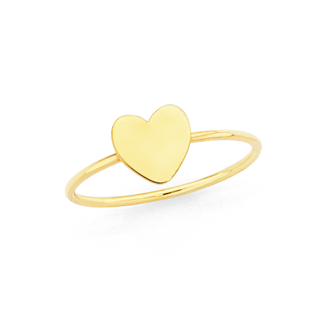 9ct gold cheap heart ring