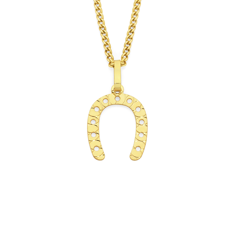 Horseshoe pendant in 9ct yellow gold – Christine Sadler Unforgettable  Jewellery