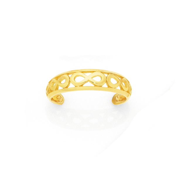 9ct Gold Infinity Toe Ring