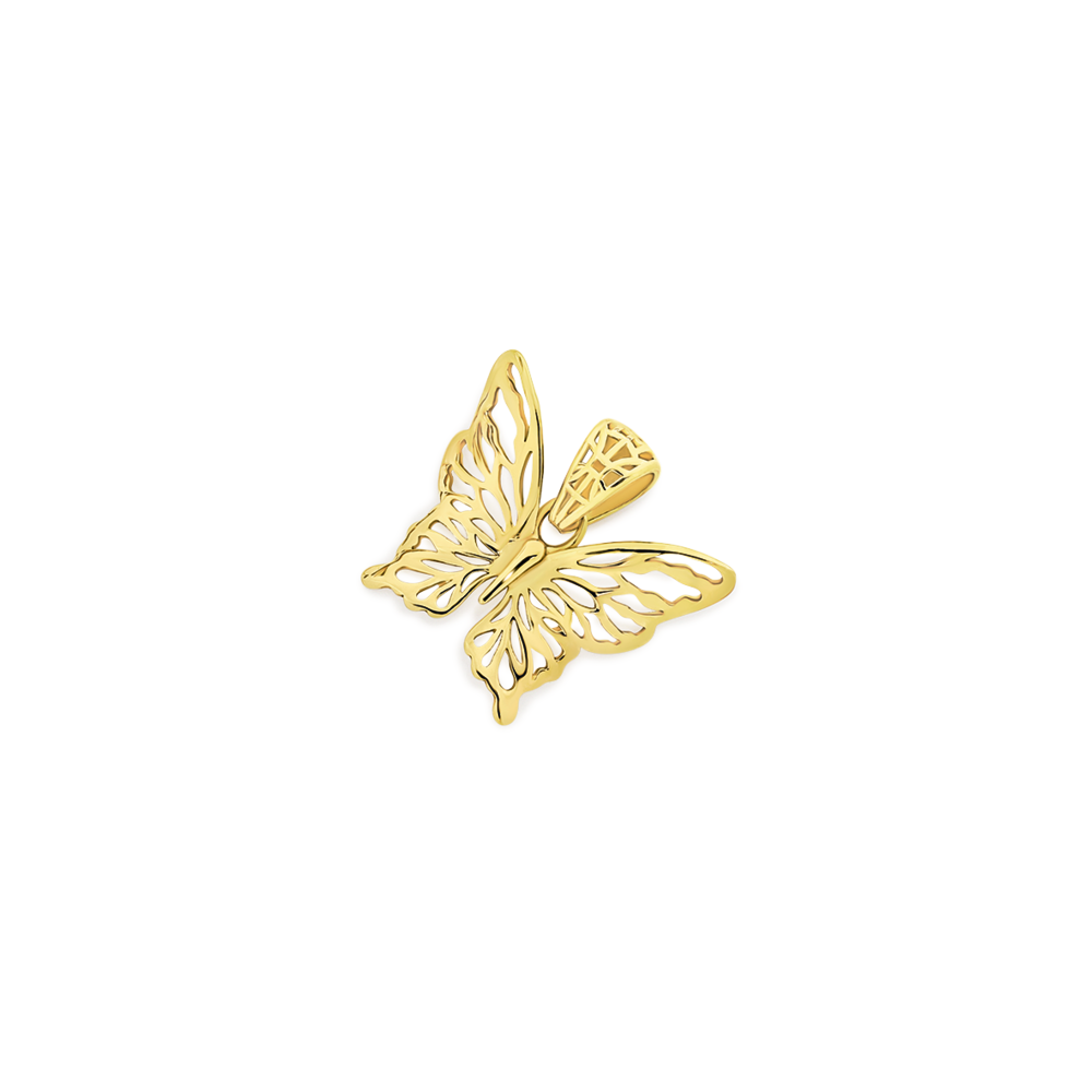 9ct Gold Lace Butterfly Pendant Goldmark AU