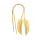 9ct Gold Leaf Thread Through Earrings