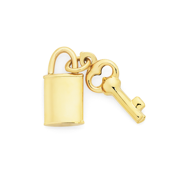 9ct Gold Lock & Key Charm