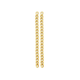 9ct Gold Long Curb Link Drop Stud Earrings