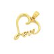 9ct Gold 'Love' Open Heart Pendant