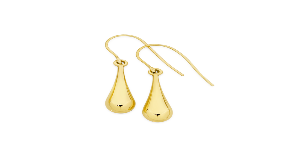 9ct Gold Mini Tear Drop Earrings Goldmark (AU)