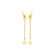 9ct Gold Moon & Star Drop Earrings