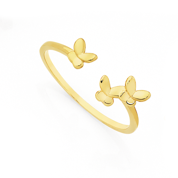 9ct Gold Multi Butterflies Dress Ring