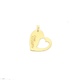9ct Gold Mum Flat Heart Pendant