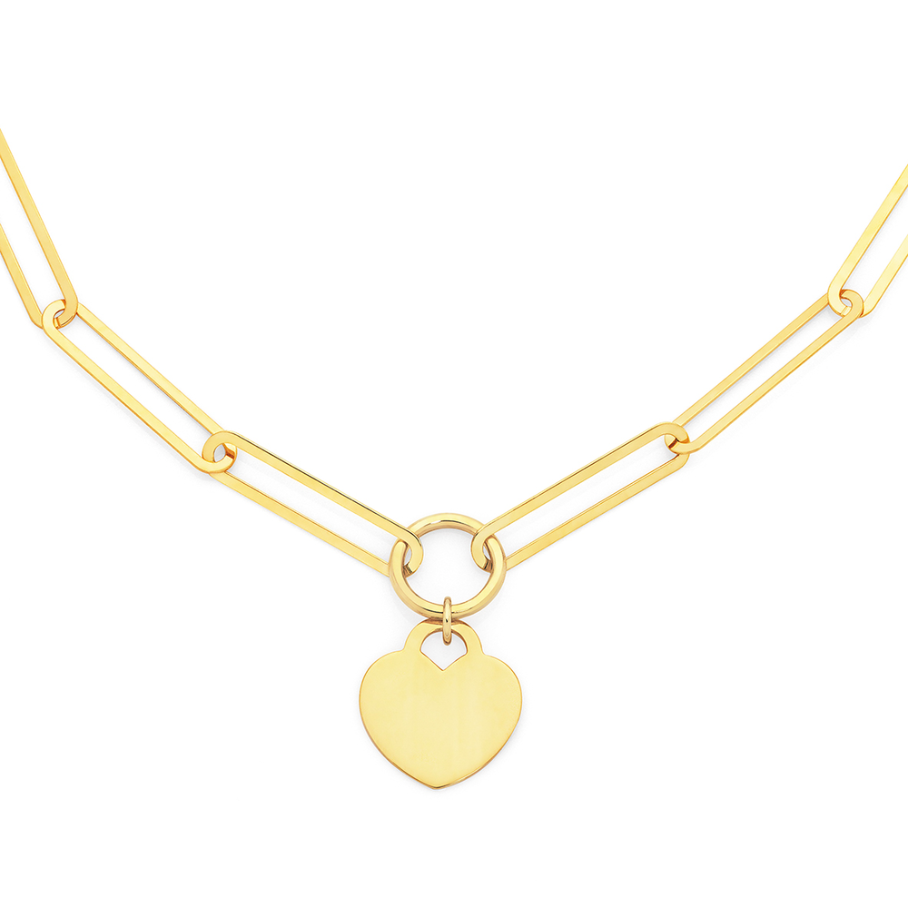 New 9ct Gold 0.13ct Diamond Heart Pendant & 18