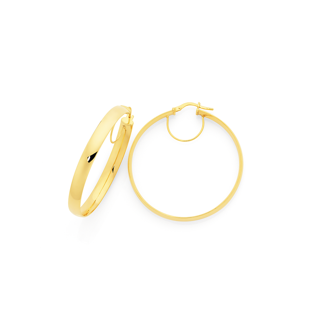 Rubans Voguish Set Of 2 Gold-Plated Circular Half-Hoop Earrings