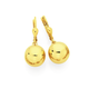 9ct Gold on Silver Ball Drop Earrings