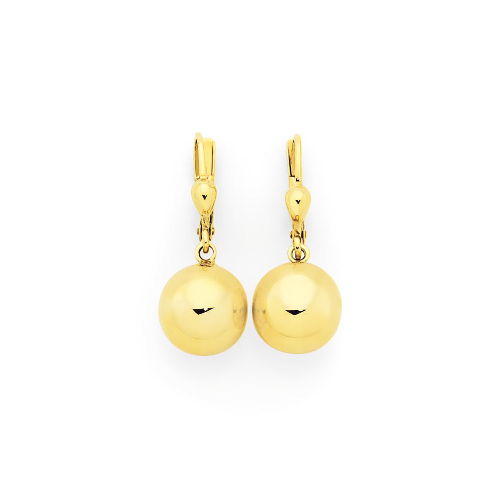 14K Gold Ball Drop Earrings | One Size | Earrings Drop Earrings | Valentine's Day