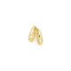 9ct Gold on Silver Cubic Zirconia Huggie Earrings