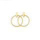 9ct Gold on Silver Drop Stud Earrings