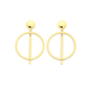 9ct Gold on Silver Pendulum Drop Earrings