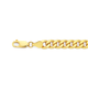 9ct Gold on Silver Solid 21cm Oval Curb Bracelet