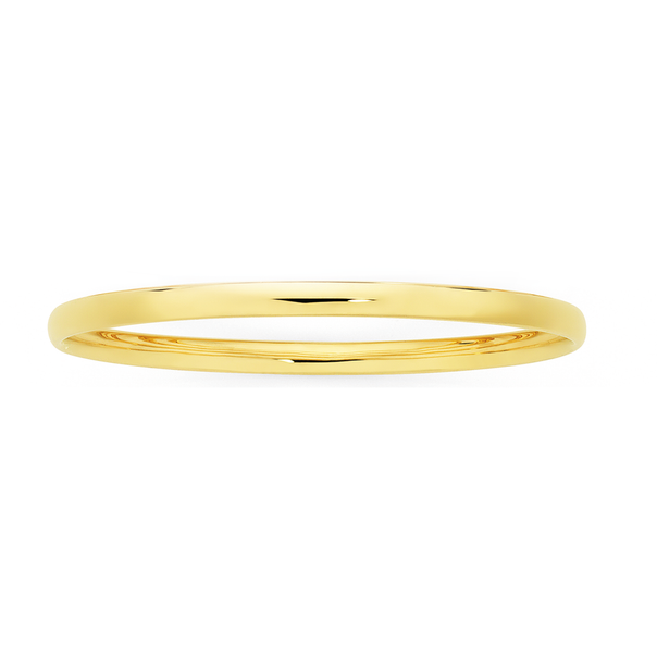 9ct Gold on Silver Solid 4x65mm Comfort Bangle