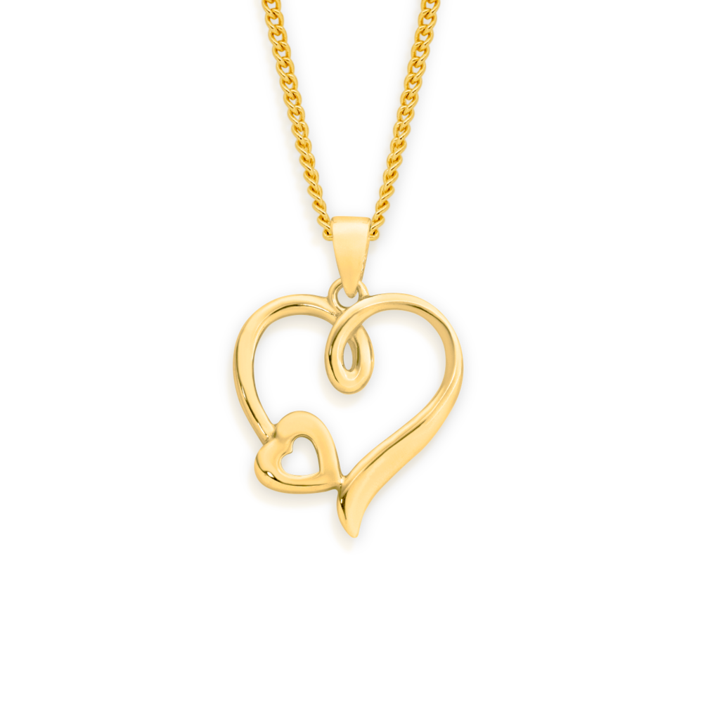9ct White Gold Heart Locket Pendant | 0005659 | Beaverbrooks the Jewellers