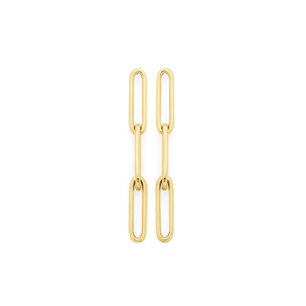 Classique Diamond Pavé Paper Clip Double Hoops