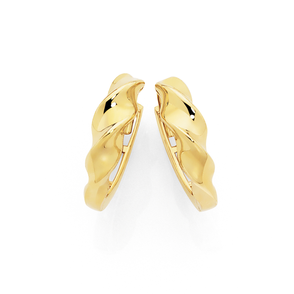 Mens 9ct gold huggie earrings store