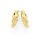 9ct Gold Ribbon Twist Huggie Earrings