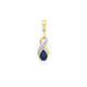 9ct Gold Sapphire & Diamond Pear Pendant