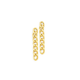 9ct Gold Short Curb Link Drop Stud Earrings