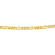 9ct Gold Solid 45cm 3+1 Figaro Chain