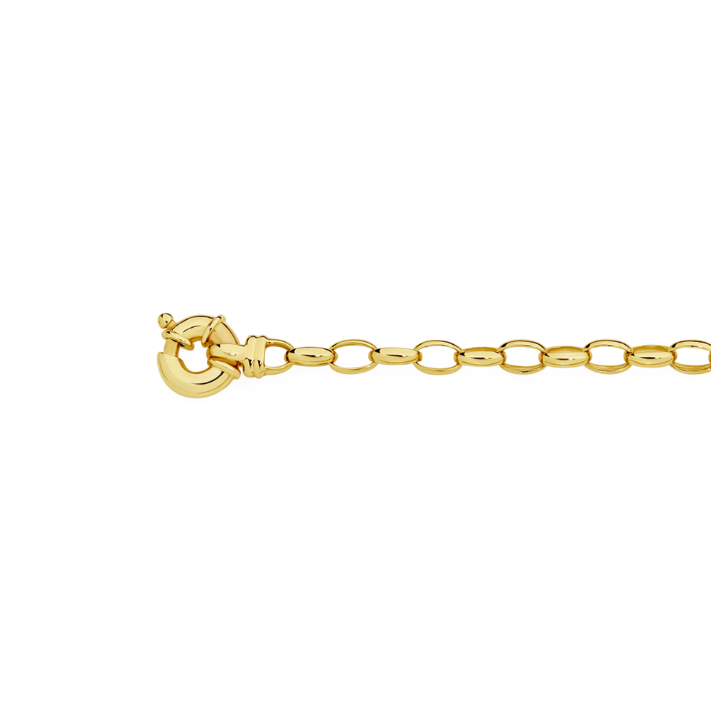 Gold Color Belcher Bolt Ring Link Men Women Solid Bracelet Jewllery In  1824cm Length  Bracelets  AliExpress