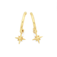 9ct Gold Star Half Hoop Stud Earrings