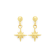 9ct Gold Starburst Stud Earrings