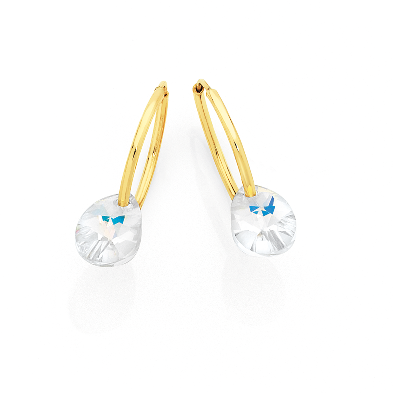 Extra Large Swarovski Crystal Hoop Earrings Extra Large Swarovski Crystal Hoop Earrings