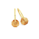 9ct Gold Swarovski Gold Colour Hoop Earrings