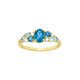9ct Gold Topaz Multi Swirl Dress Ring
