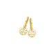 9ct Gold Tree of Life Drop Huggie Earrings
