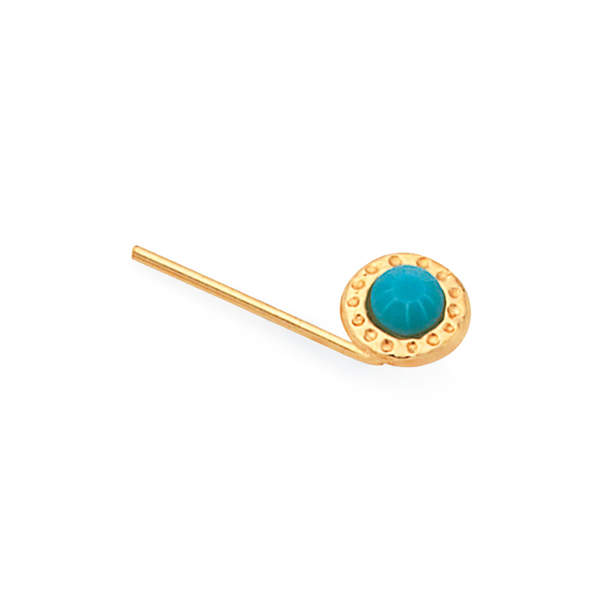 9ct Gold Turquoise Nose Stud