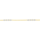 9ct Gold Two Tone 27cm Beaded Anklet