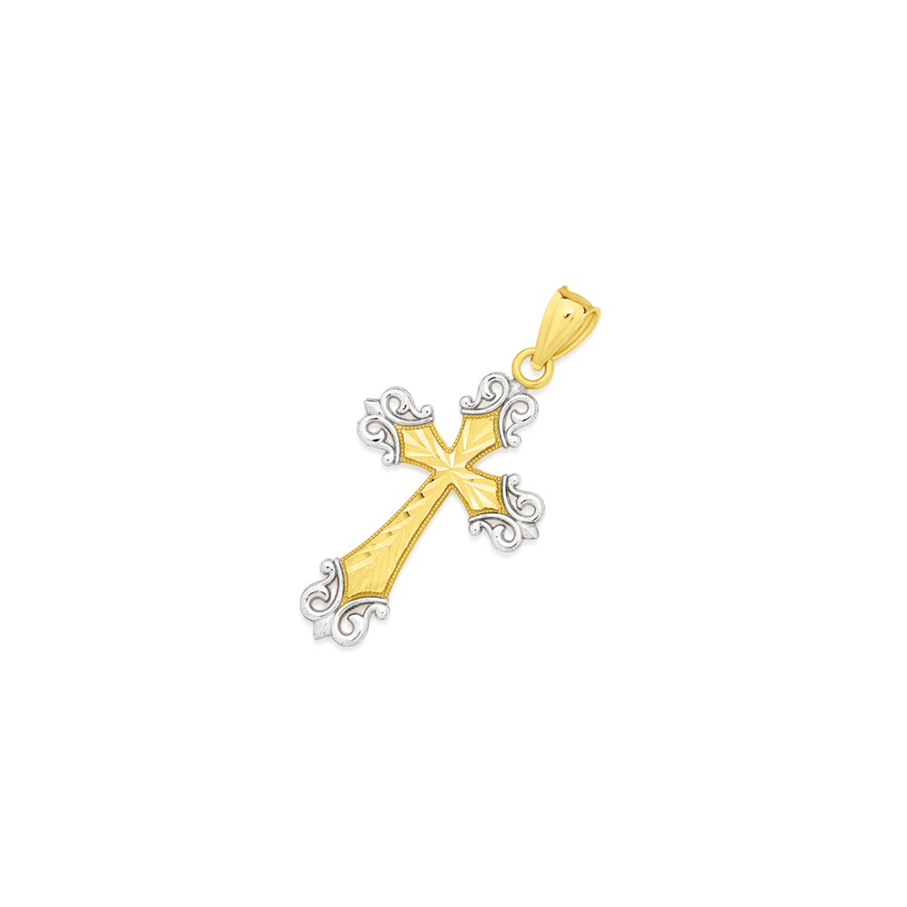 Two-tone Cross Necklace - Daffany Jewelry