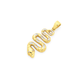 9ct Gold Two Tone Diamond Cut Snake Pendant