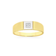 9ct Gold Two Tone Diamond Men's Dress Ring