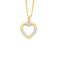 9ct Gold Two Tone Heart Pendant
