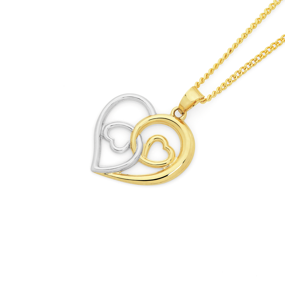 Gold pendant best sale love design