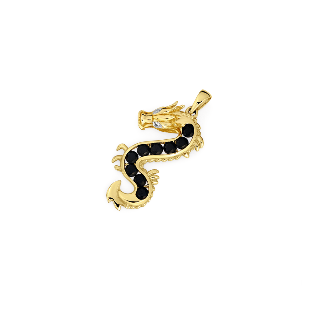 White gold dragon pendant deals