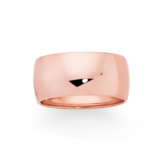 9ct Rose Gold 10mm Wide Ring