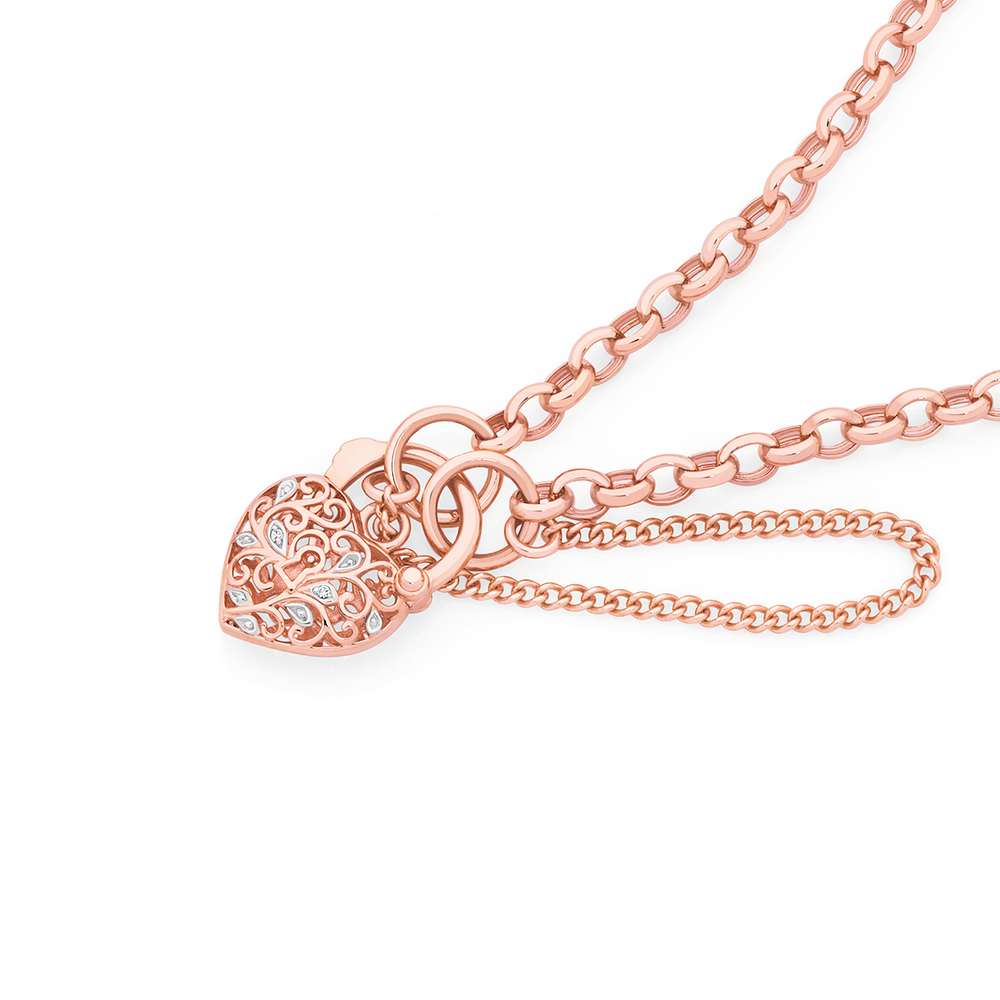 9ct Rose Gold 19cm Solid Belcher 