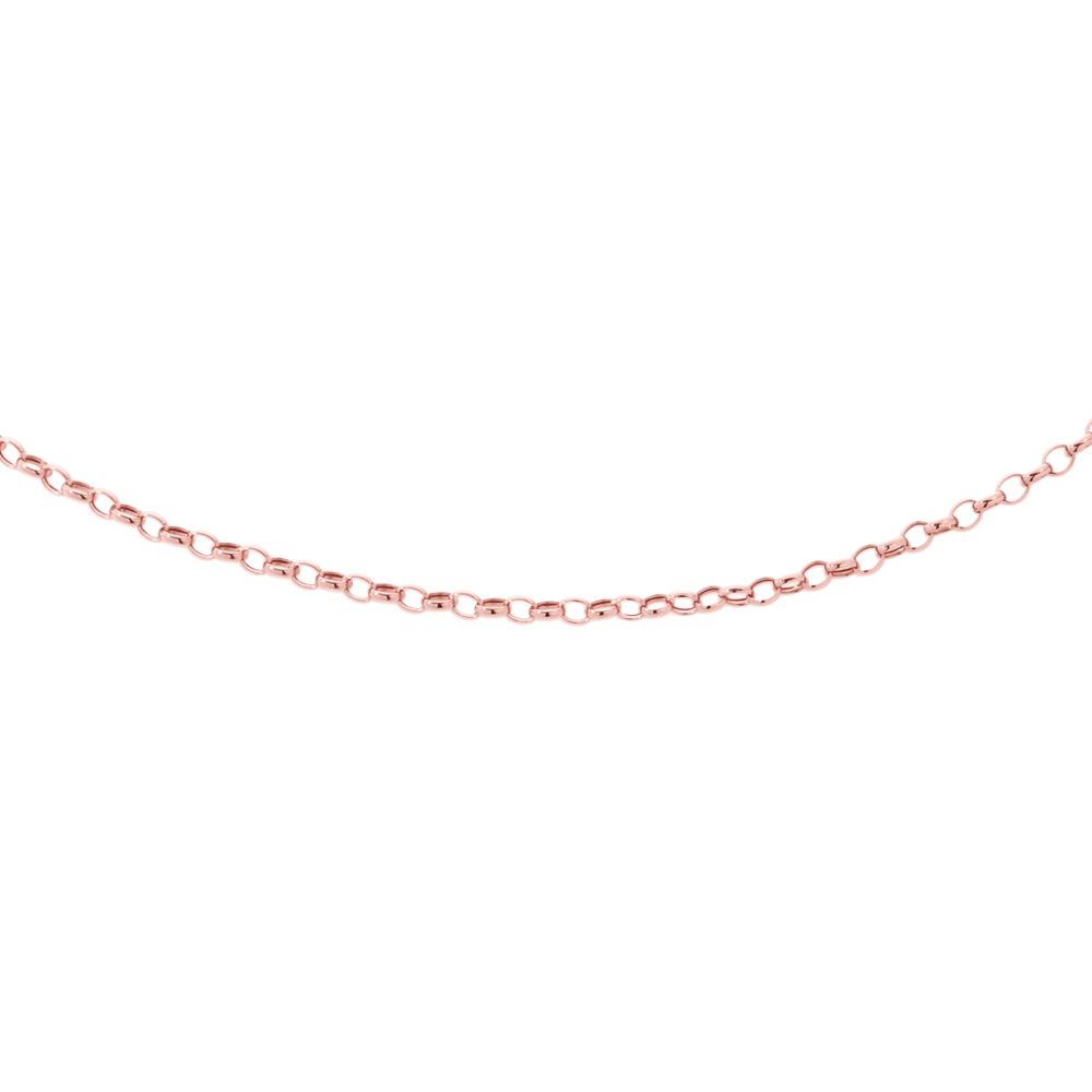 9ct Rose Gold 45cm Hollow Oval Belcher Chain Goldmark (AU)