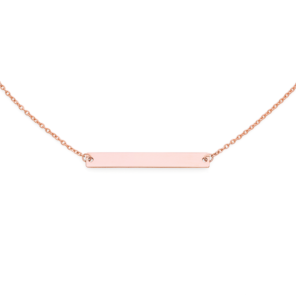 9ct Rose Gold 45cm Solid Trace Bar 