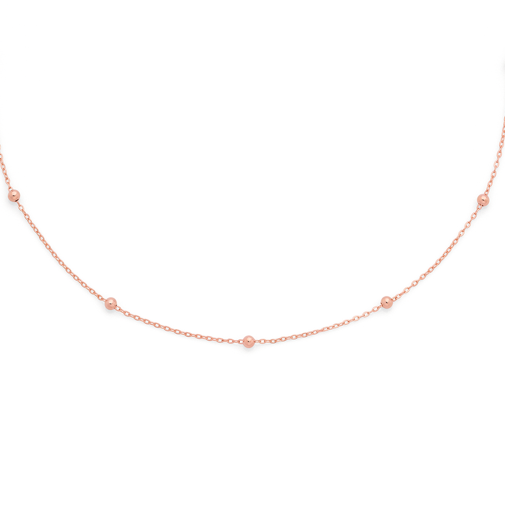 9ct Gold 50cm Beaded Solid Trace Chain 