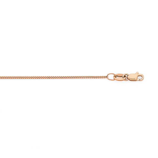 9ct Rose Gold 50cm Solid Curb Chain