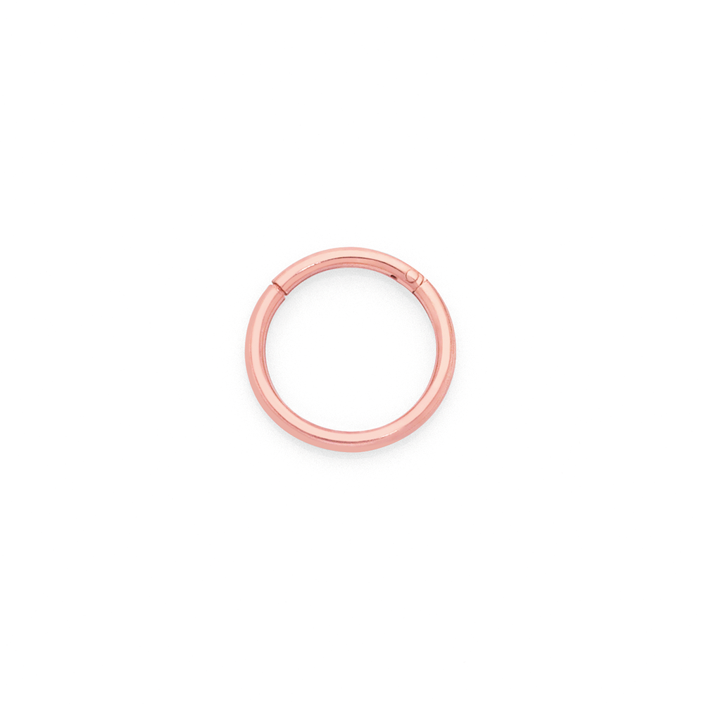 Rose gold nose piercing ring anodized titanium 18g nostril piercing sc –  Siren Body Jewelry